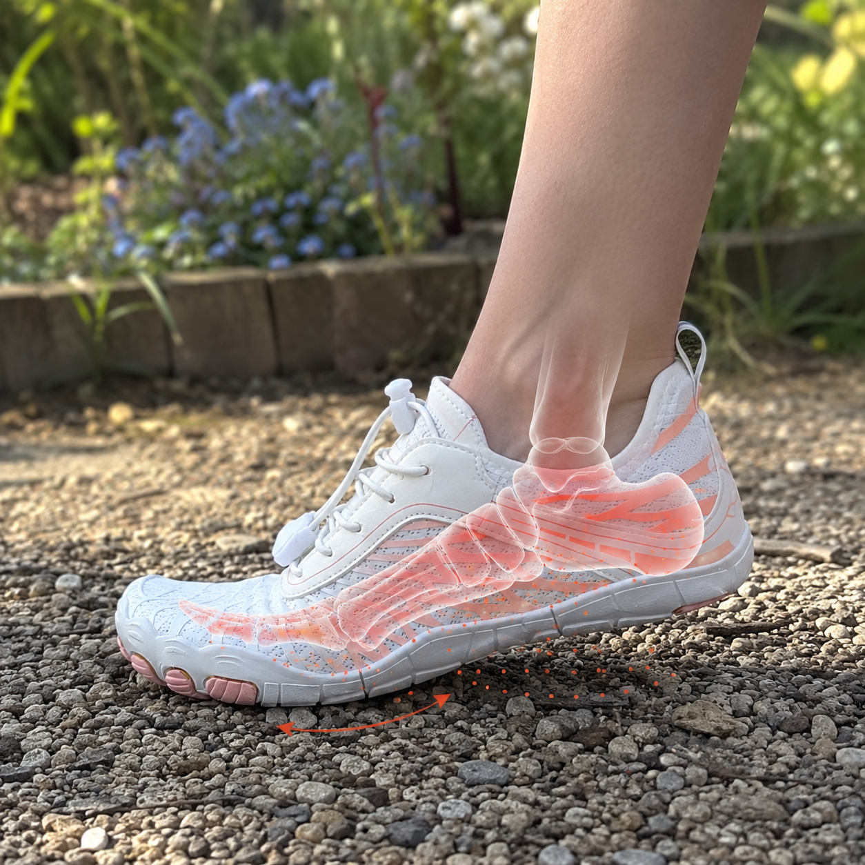 A thin, flexible sole lets your feet feel the ground again.