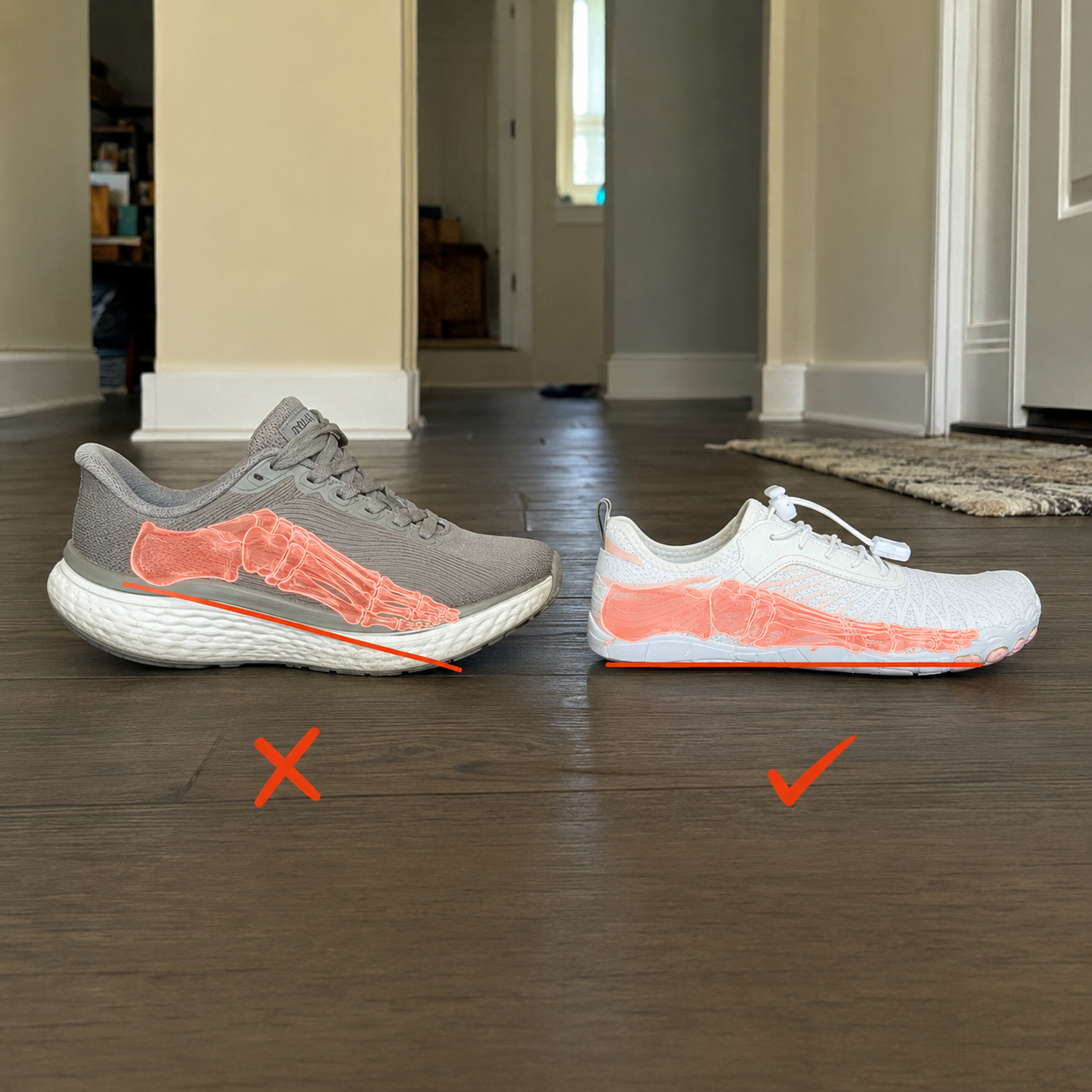 Flat means your whole body stacks the way it should.